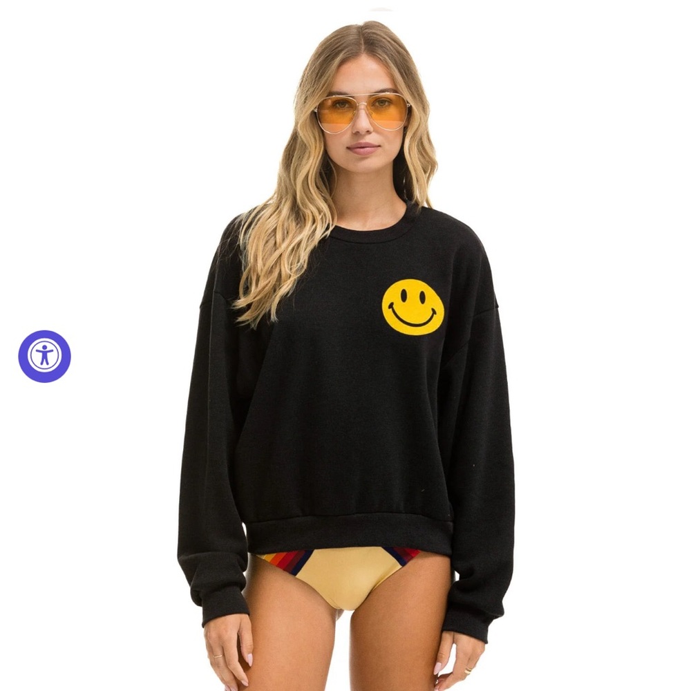 Smiley Crewneck - Aviator Nation - Navy M
